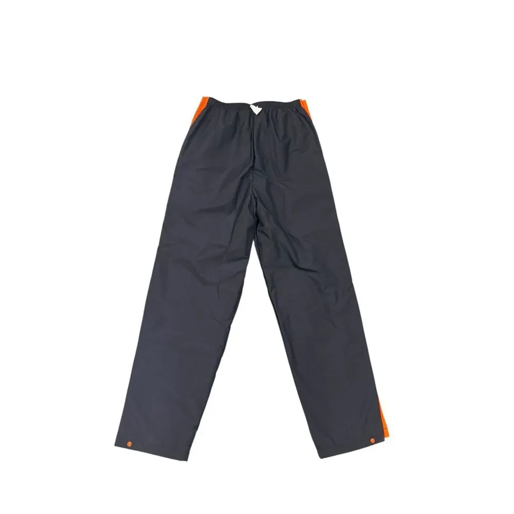 NWT Vintage Holloway Side Snap Athletic Track Pants Orange/Black Nylon Size Larg